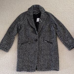 WHBM White House Black Market Black and White Coat